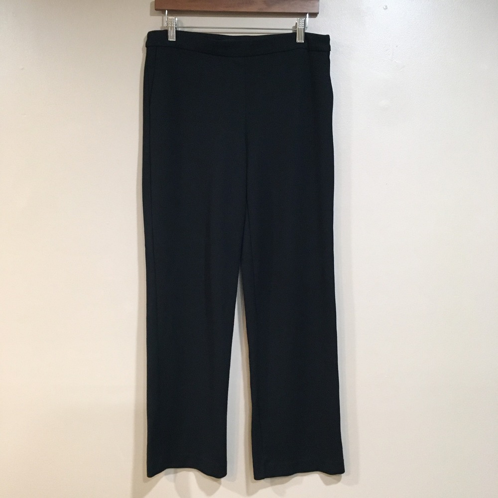 Rachel Zoe Straight Leg Dress Pants Womens 10 Black Capsule Minimalist Classic